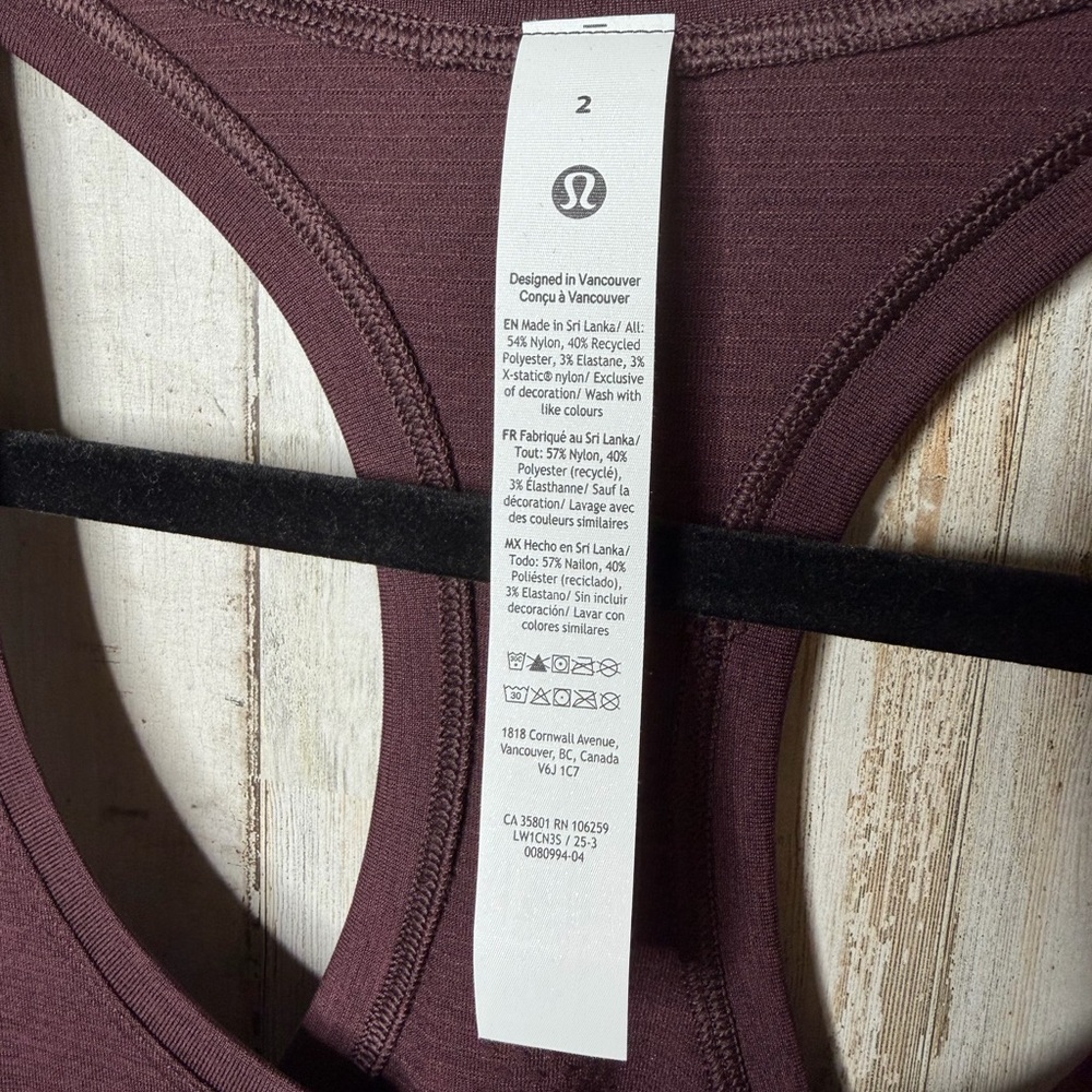 lululemon athletica Tank in Deep Plum - Picture 3 of 4